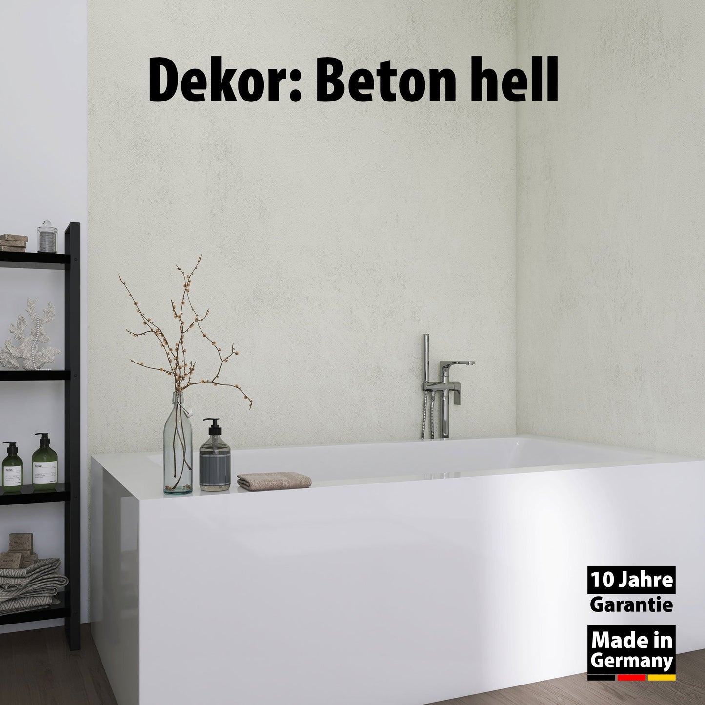 Duschrückwand - Beton hell (250x100cm)-1